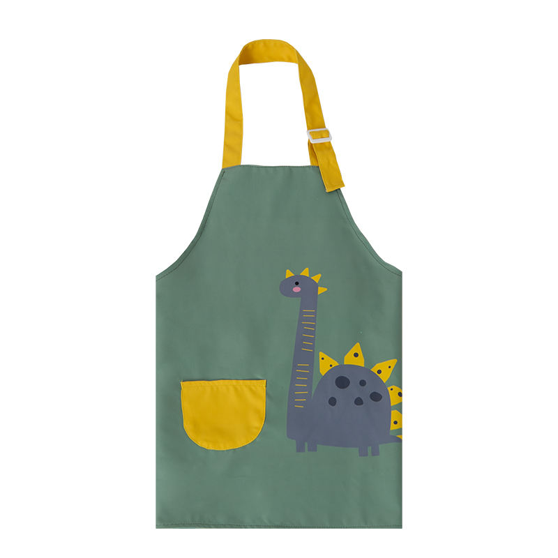 Corretja de cintura extra llarga Davantal infantil impermeable amb estampat de dinosaures